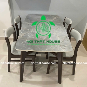 BỘ BÀN BELLA ĐÁ XÁM HIỆN ĐẠI 120 - CHÂN BÀN V