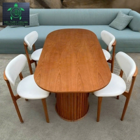 BỘ BÀN GHẾ NEVA 160 PHỦ VENEER SỒI