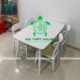BỘ BÀN ĐÁ HOA CƯƠNG TRẮNG 140 XINH XẮN