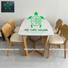 BỘ BÀN ĐÁ VENUS HIỆN ĐẠI 120 TỰA GỖ