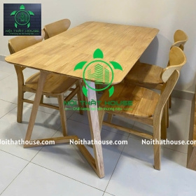 BỘ BÀN KEERA 140 GỖ BÀN CHỮ M VÀNG