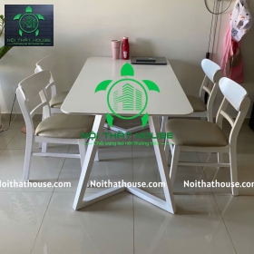 BỘ BÀN KEERA 140 GỖ BÀN CHỮ M