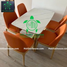 BỘ BÀN ĐÁ TRẮNG CH25 HIỆN ĐẠI 140 (Simili Cam tươi)