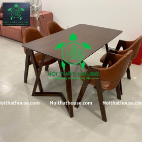 BỘ BÀN GHẾ CHỮ A (BỌC DA HÀN QUỐC) GỖ CAO SU 140 