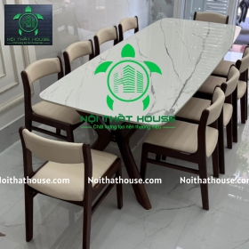 BỘ BÀN BELLA ĐÁ 2M5 + 10 GHẾ HIỆN ĐẠI SANG TRỌNG