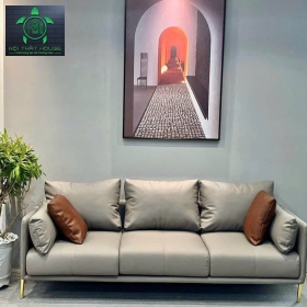 SOFA BĂNG HIỆN ĐẠI 3 CHỖ NGỒI (CHÂN SẮT MẠ VÀNG)