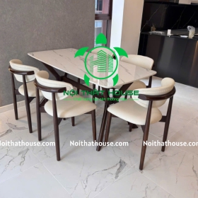 BỘ BÀN ĐÁ 140 KẾT HỢP 5 GHẾ TỰA TRĂNG