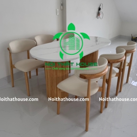 BỘ BÀN ĐÁ DECOR OVAL CỰC ĐẸP VÀ SANG TRỌNG 160