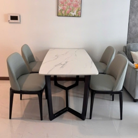 BỘ BÀN ĐÁ CH25 TRẮNG BÓNG 140 HIỆN ĐẠI