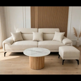 SOFA BĂNG TINH GỌN HIỆN ĐẠI 1m8 BÀN TRÀ D60 ĐÁ