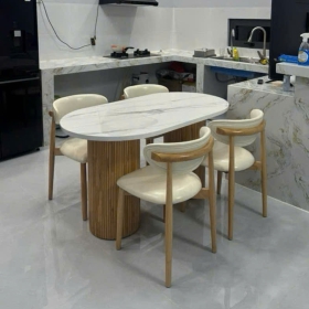 BỘ BÀN ĐÁ DECOR 140 HIỆN ĐẠI BO OVAL