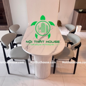 BỘ BÀN ĐÁ DECOR TỰA TRĂNG 140 HIỆN ĐẠI GIẢ DÀY 30mm