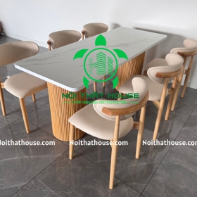 BỘ BÀN ĐÁ DECOR OVAL ĐẸP VÀ SANG TRỌNG 180